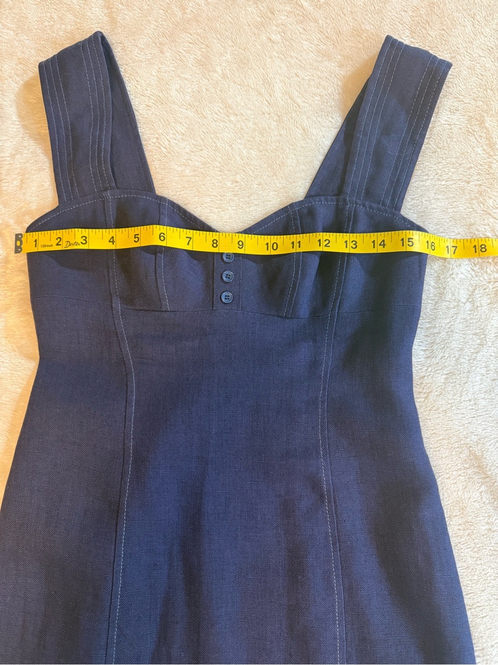 Rebecca Taylor Navy Sleeveless Midi Dress - Picture 6 of 8